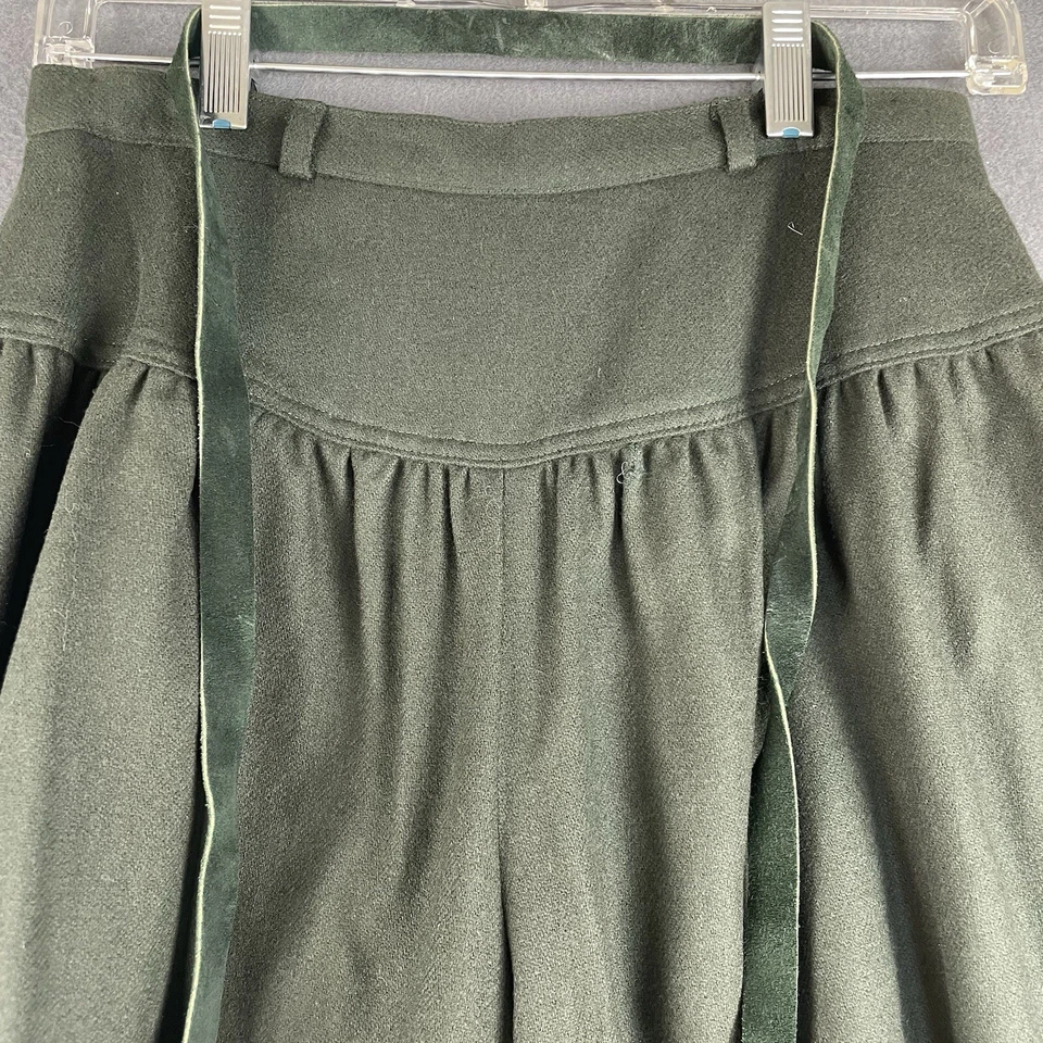 Винтажные матросские брюки кюлоты 26 дюймов Талия зеленый широкие ноги Lagenlook Octoberfest б/у в отличном состоянии - Изображение 2 из 4