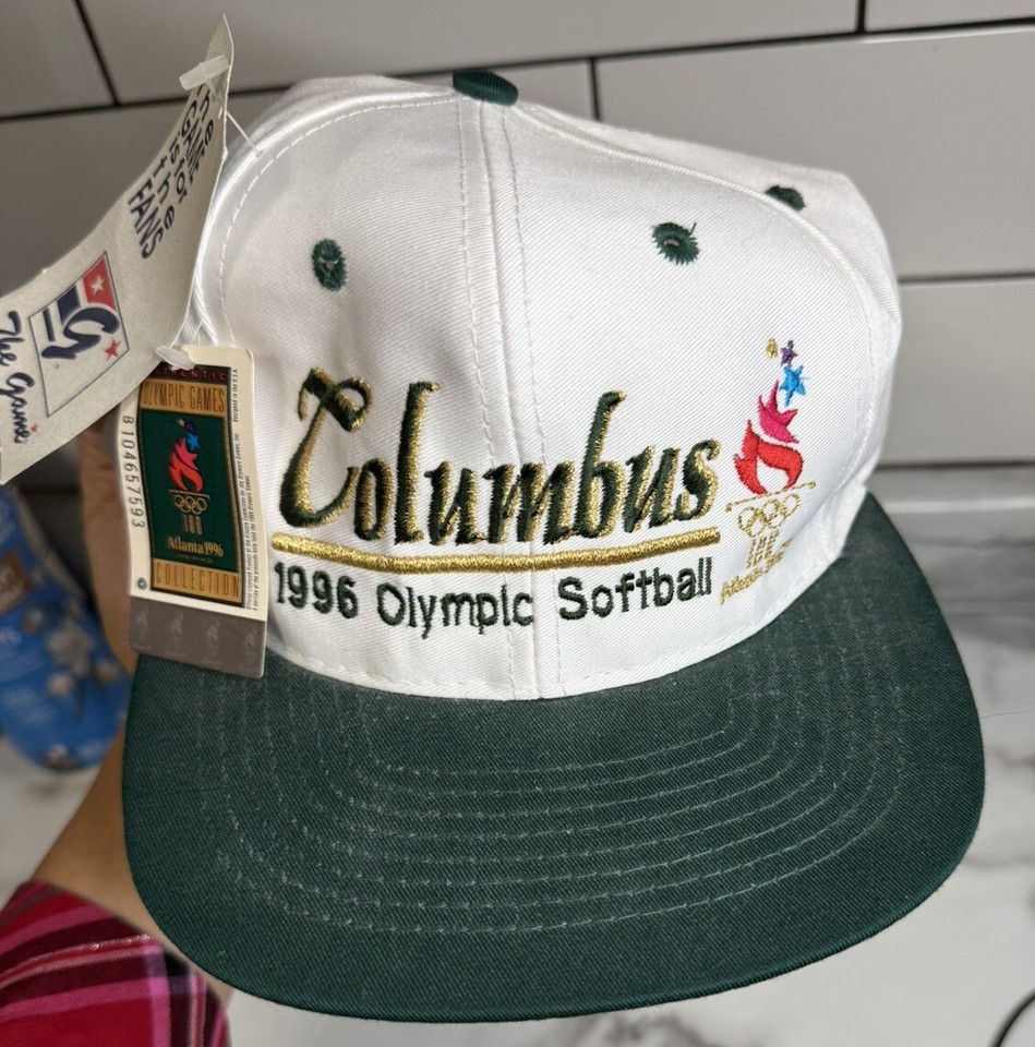 VTG OLYMPIC GAMES SOFTBALL HAT 1996 CAP COLUMBUS, GA TAGS SnapBack