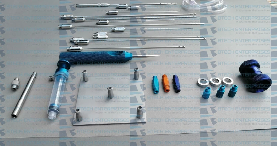 Liposuction Fat Graft Luer lock Cannula Set Cosmetic Plastic Lipo Fat Removal - Image 3 of 3