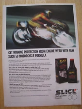 SLICK 50 ENGINEWEAR FORMULA PROTECTOR MOTORCYCLE PETROLON ADVERT A4 SIZE FILE 17