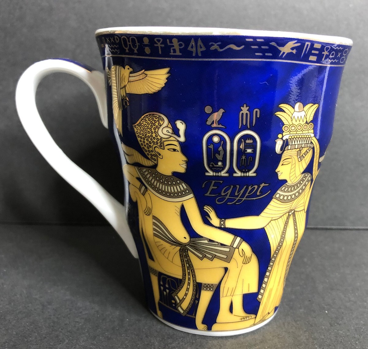 Fathy Mahmoud FM Egyptian Hieroglyphic Blue and Gold 4.5