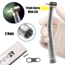 Dental Fiber Optic LED Light Handpiece triple spray self power e-generator 2H PD