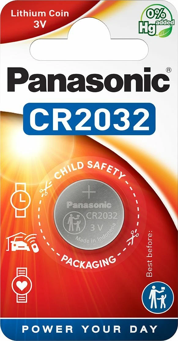 1 x PANASONIC CR2032 3V Lithium Coin Cell Button Battery DL2032
