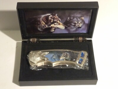 Collectible WOLF Folding Knife With a Locking Blade (Blade Stainless Steel)-W-2