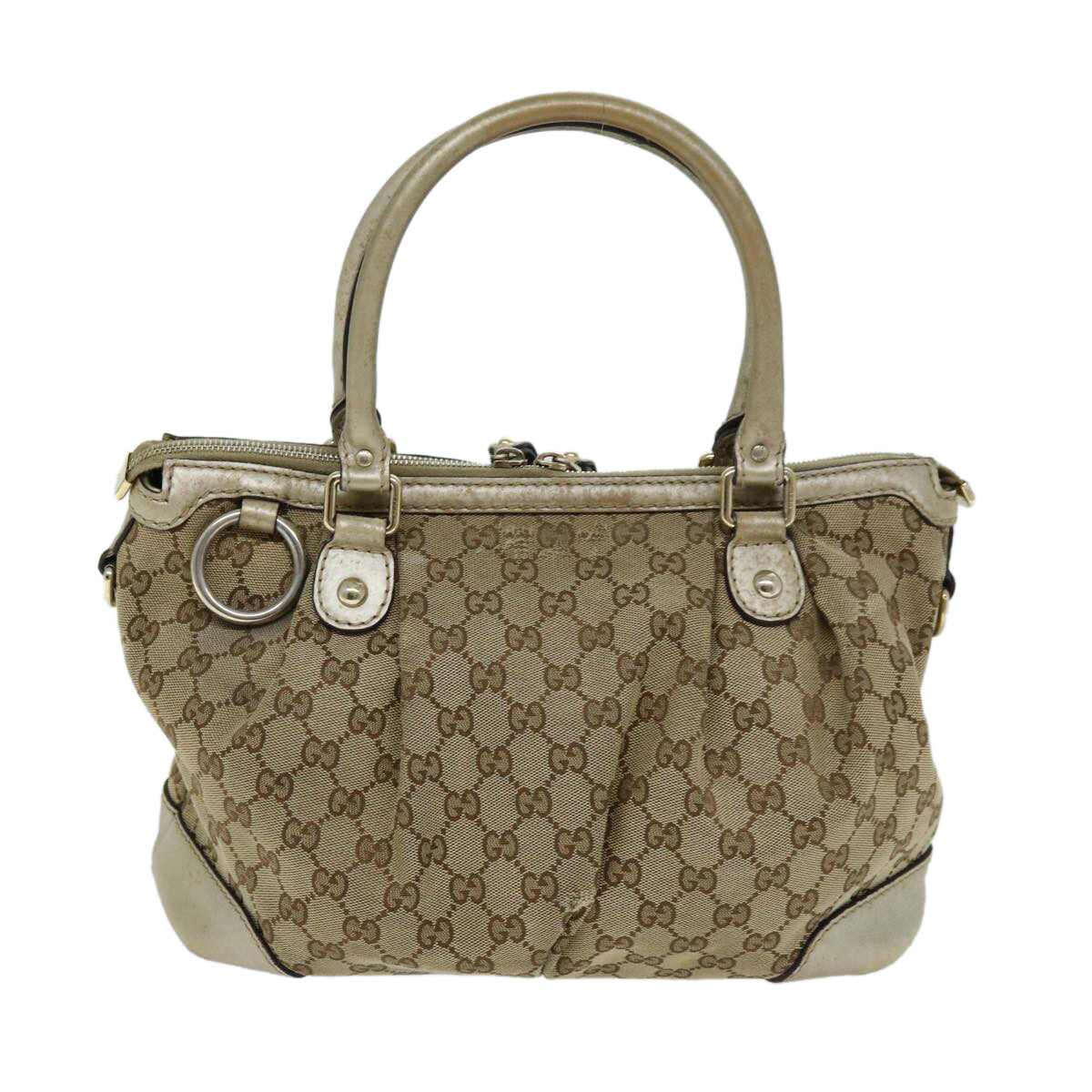 GUCCI GG Canvas Hand Bag 2way Beige 247902 Auth bs14043 | eBay