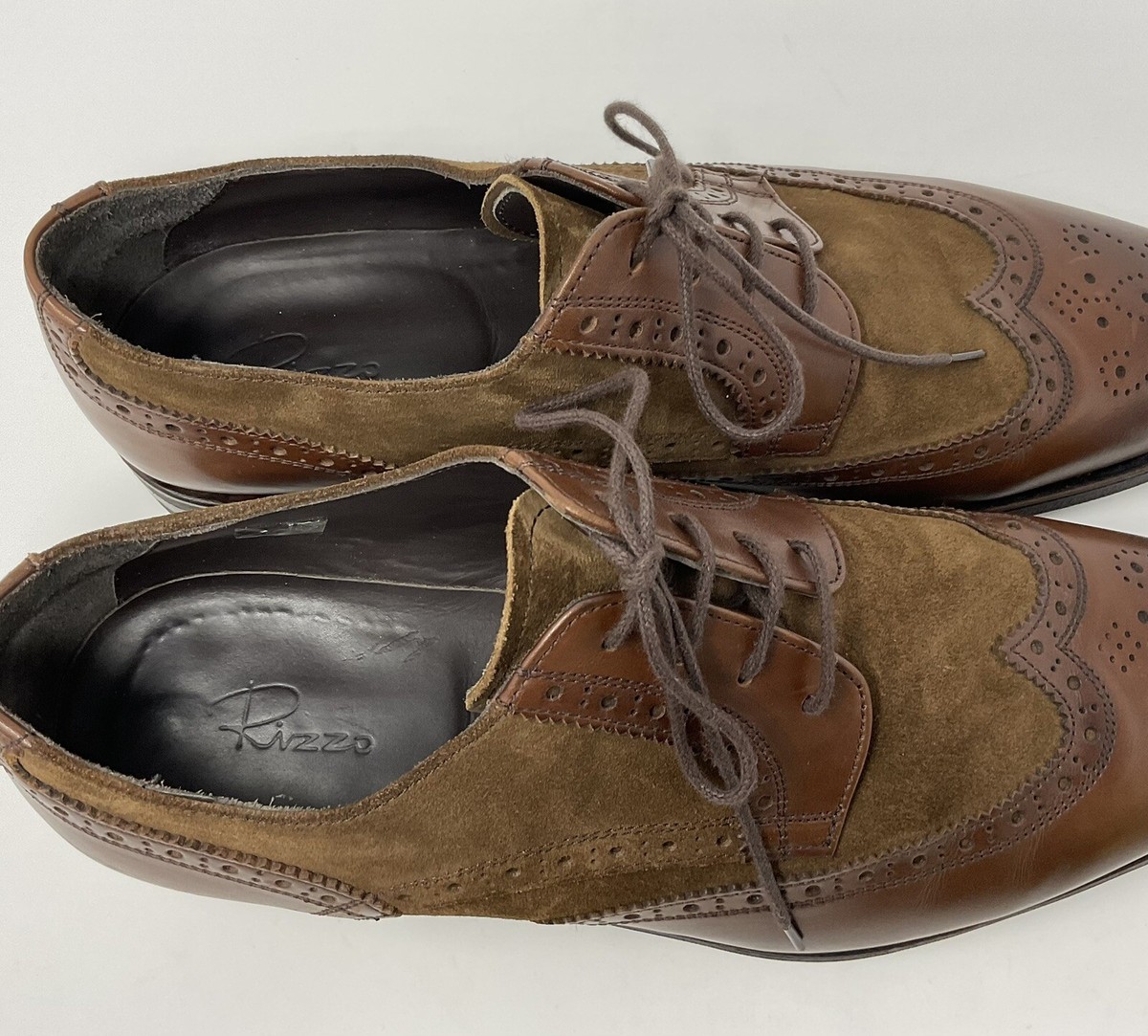 Rizzo Men\'s Cap Toe Oxford Shoe Size US 9 EU 42 Brown Leather Dress Shoe Cap Toe Oxford Brown Antique Leather – Ace Marks main image 2