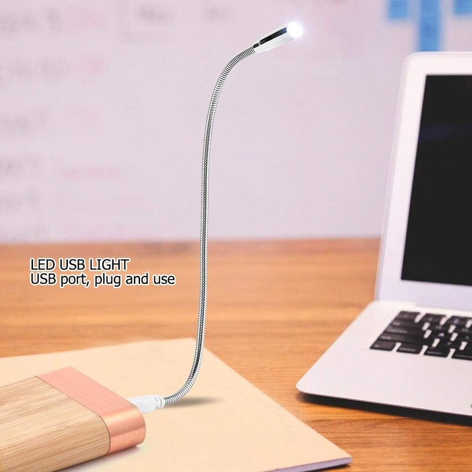4X Convenient Flexible USB LED Light Reading Laptop Night Fixture ...