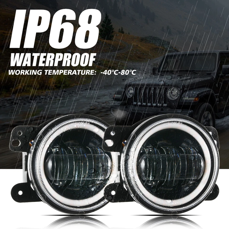 4"inch LED Fog Lights Front Bumper Driving Lamp Bulbs For Hummer H2 2004-2009 H1 - Image 4 of 4