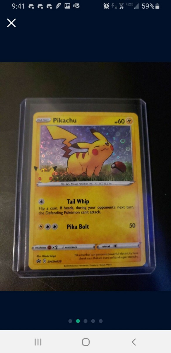 Pokemon 25th Anniversary Promo Pikachu Stamped Holo SWSH039