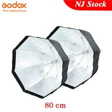US 2pcs Godox 80cm 32" Octagon Umbrella Softbox Fr Studio Strobe Flash Monolight