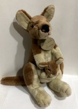 Russ Yomiko Classics Mommy  Baby Kangaroo 14" Plush Stuffed Animal 14  