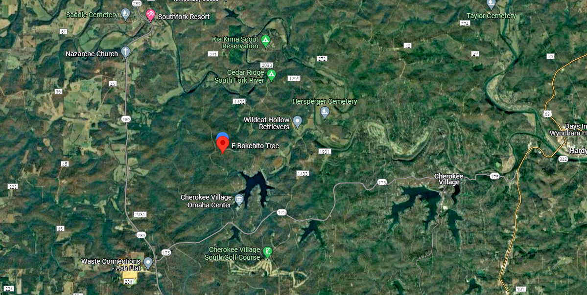 LAND * CHEROKEE VILLAGE ARKANSAS * LOT FOR YOUR HOME * NO CLOSING COSTS