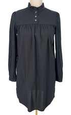 Aritiza Wilfred womens S Masselin Shirt black Dress button cotton solid pockets