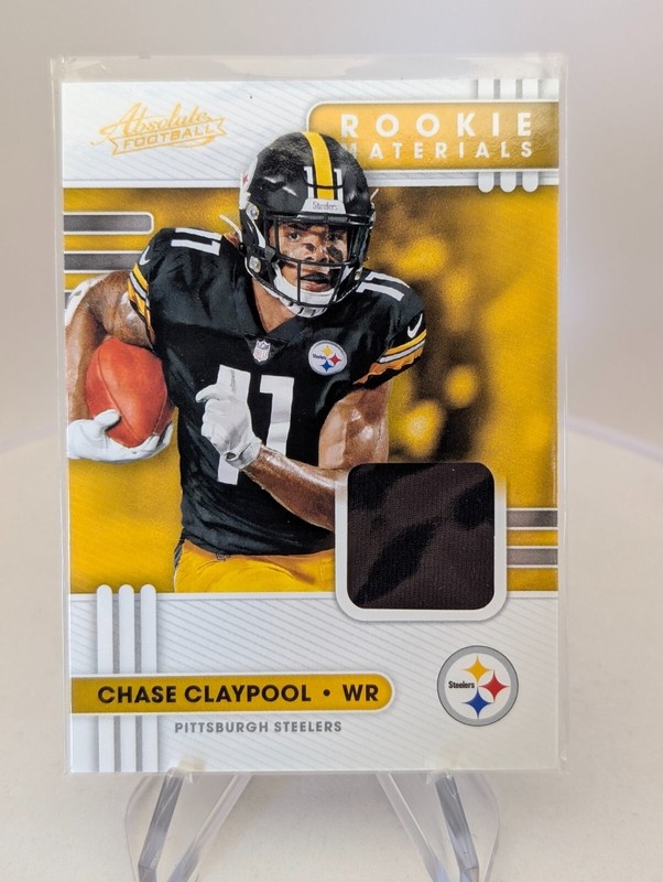 2020 Panini Absolute - Absolute Rookie Materials Chase Claypool #27 (MEM, RC)