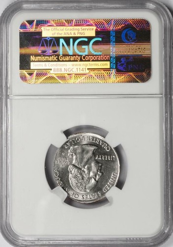 2008 D NGC MS64 Struck On Elliptical Planchet Arizona Quarter Mint Error Rare - Picture 4 of 4