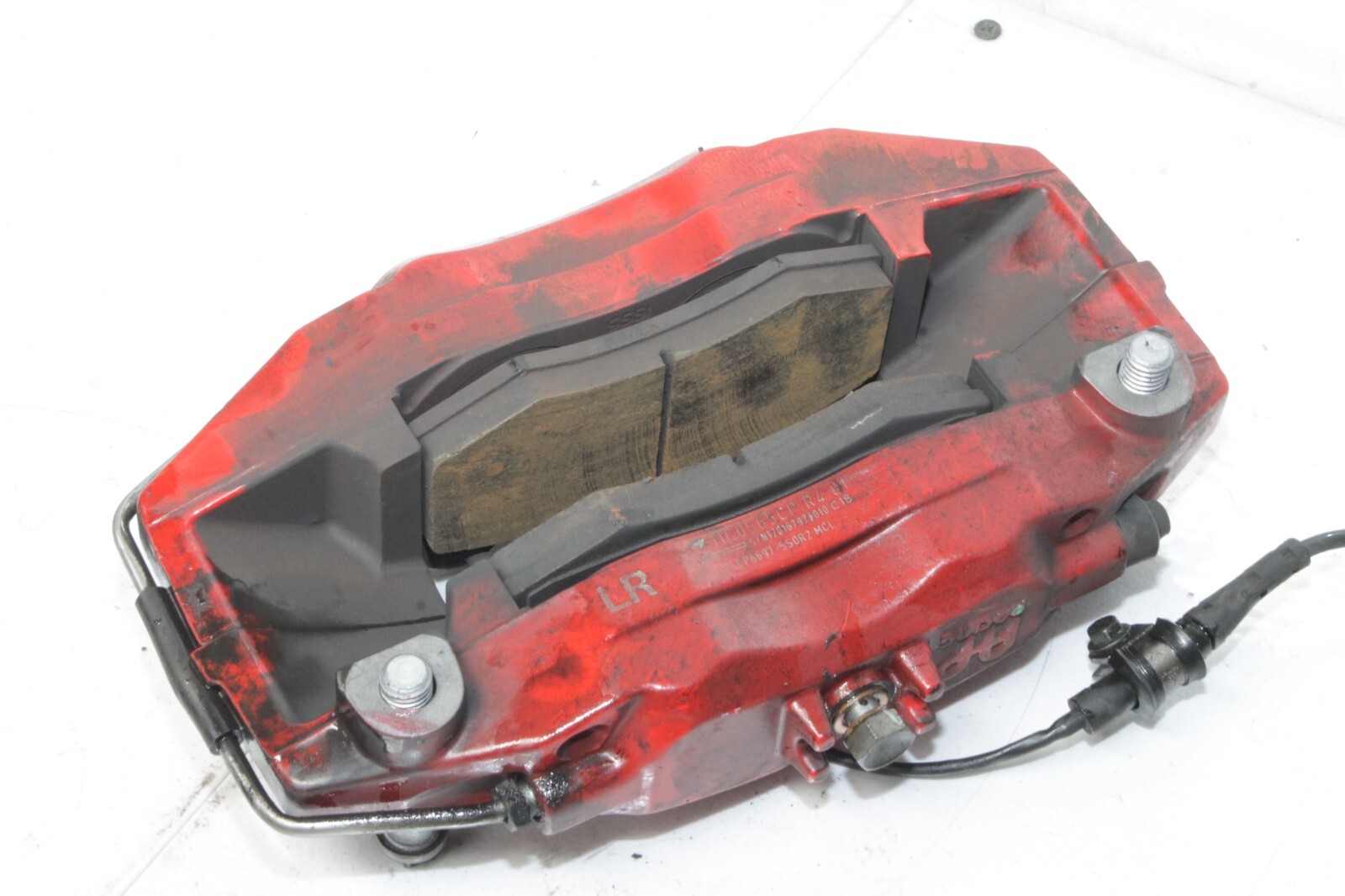 12-14 MCLAREN MP4-12C 12C 570 OEM LH REAR BRAKE CALIPER RED 11C0565CP COMPLETE