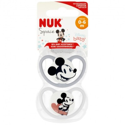 4008600439813 NUK Smoczek uspokajający 0-6m Space Miki op.2 szt. 10175281 NUK
