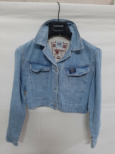 Rifle jeans giubbotto jacket giubotto giubbino tg M donna woman giacca 80s  blu | eBay