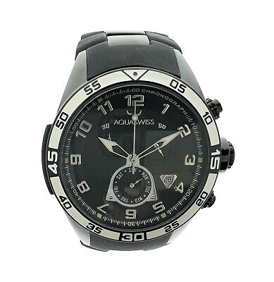 Aquaswiss Mans 80G6H025 Black White Trax 6H Chronograph