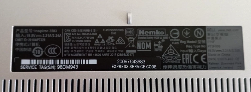 Dell Inspiration 3583 15.6" Intel Pentium 4GB Ram 128GB SSD - Windows 11 Home - Image 4 of 4