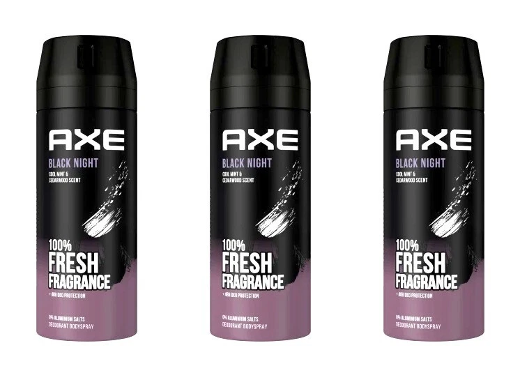 Axe Deospray Black Night Deodorant Bodyspray , 3x150ml EAN8710447484296 AV