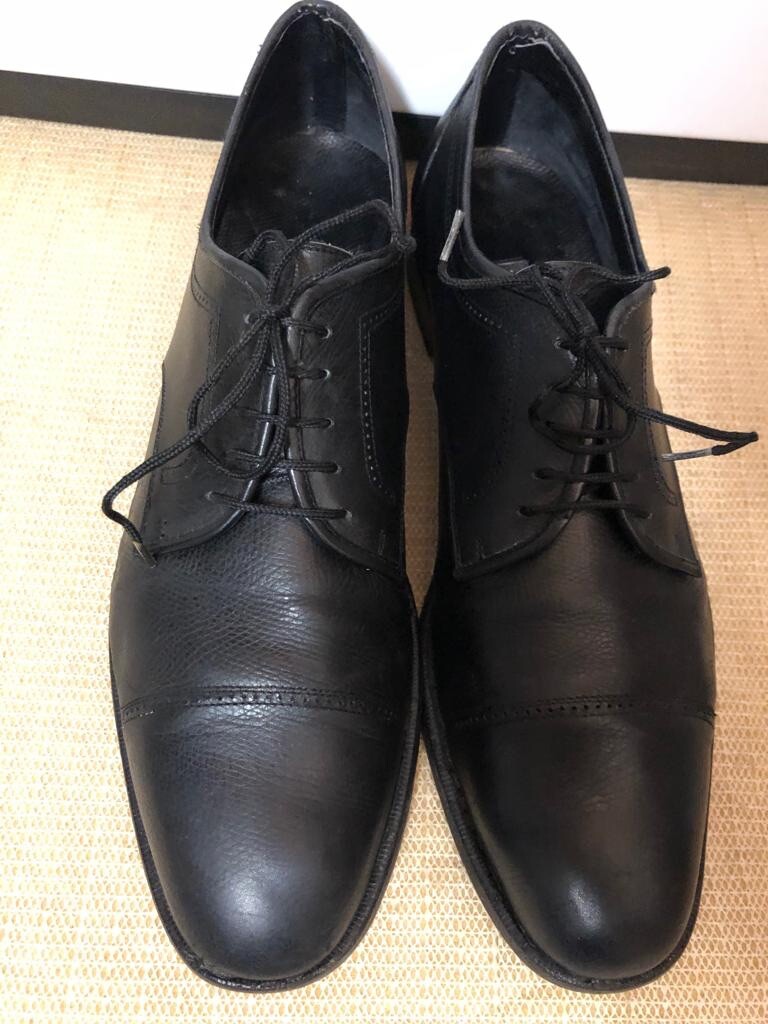Salvatore Ferragamo Mens 11.5 D Derby Oxford Shoes Black Leather Made in Italy Salvatore Ferragamo Shoes Mens 11.5 Leather Derby Oxford  main image 4