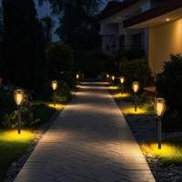 8Er Set Led Solar Fackel AußEn Leuchte Feuer Flacker Effekt Garten Deko Lampe