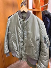 Good Used Buzz Rickson's MA-1 Nylon Flight Jacket Olive Green size M