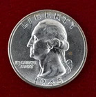 1945 Washington Quarter Gem BU Original Coin Philadelphia