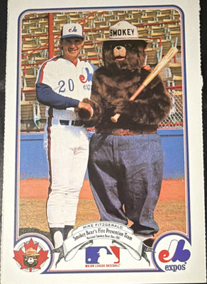 Mike Fitzgerald 1987 Smokey Bear's Fire Prevention Team #14 Montreal Expos MLB
