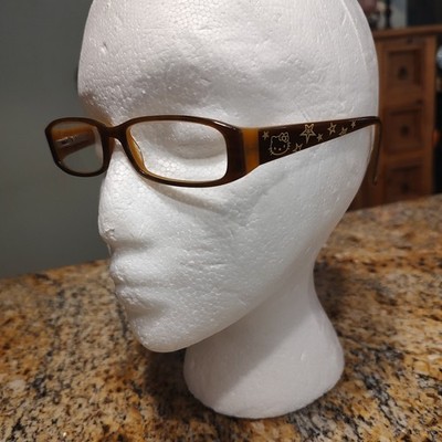 Hello Kitty Eyeglass Frames HK 205-1 Brown Frame 48 15/125