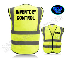 INVENTORY CONTROL Reflective Hi-Vis Work Vest Solid Polyester ANSI Safety Gear