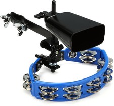 Latin Percussion Cyclops Tambourine with City Cowbell and Mount Pack