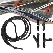 Windshield Washer Squirter Nozzle Kit Spray Pump Hose Connector Wiper Tube 2m