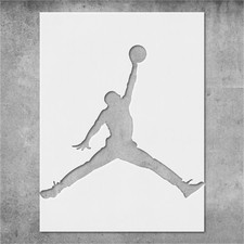 Michael Jordan Stencil Template Reusable Wall Art, DIY Crafts, Fabric Painting