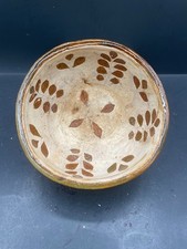 1977 Signed Helen Burton Pottery Bowl Green G...