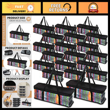 20 CD Storage Bags - Transparent PVC DVD Cases, Water Resistant, Zippered Media