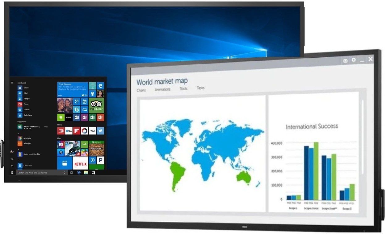 70" Dell smart board _ Interactive whiteboard for classroom With Windows 11