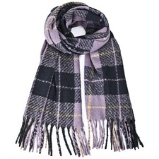 Winter Scarf for Women Cashmere Feel Scarfs Large Tassel Plaid Scarf Blanket ...