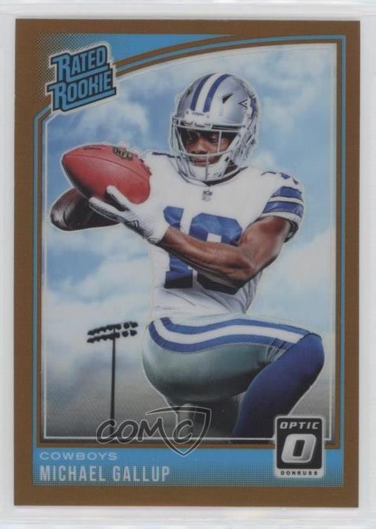 2018 Donruss Optic Rated Rookie Bronze Prizm Michael Gallup #174 16c0