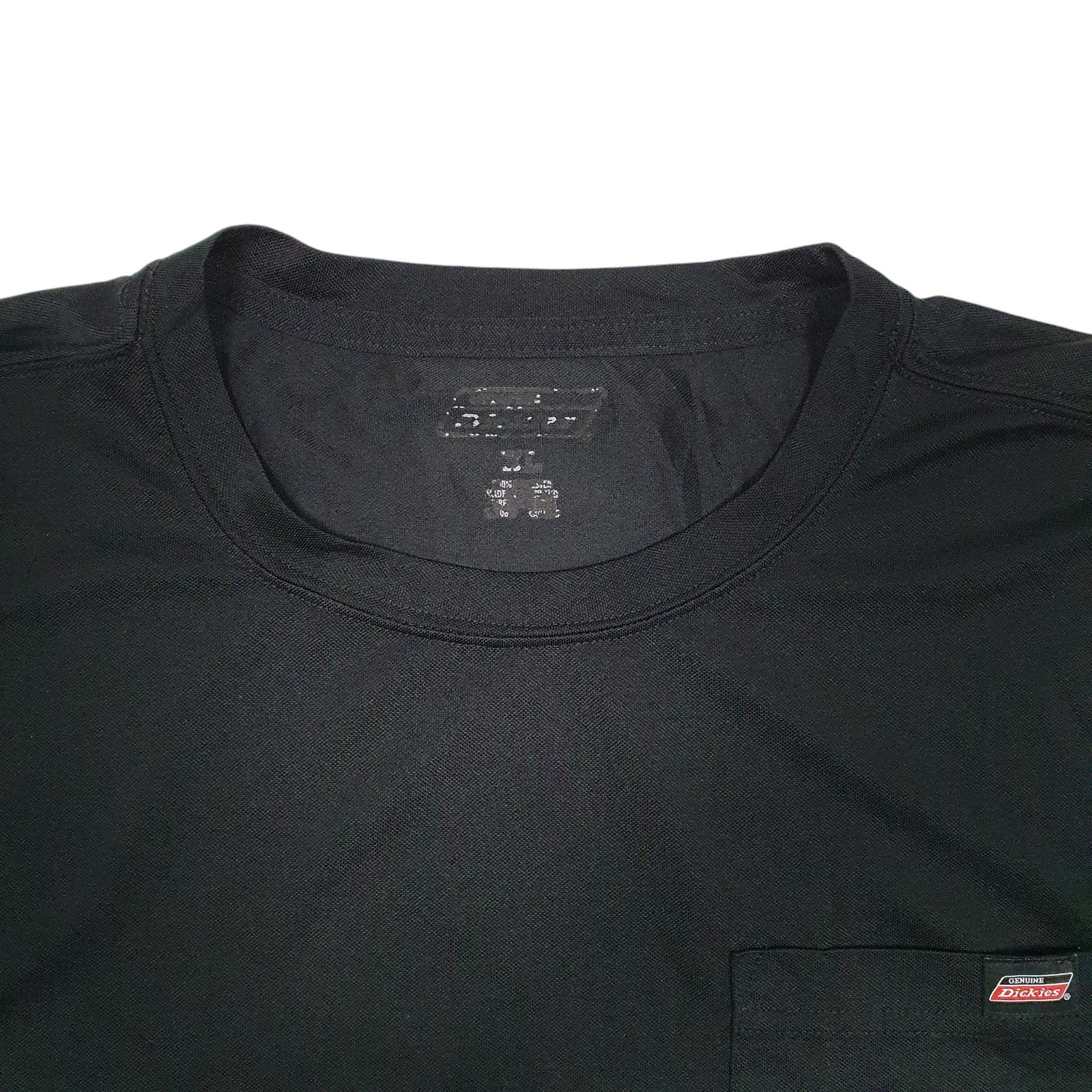 DICKIES Black T Shirt Tee Pocket Workout Gym Active Workwear Short Sleeve XL image 2