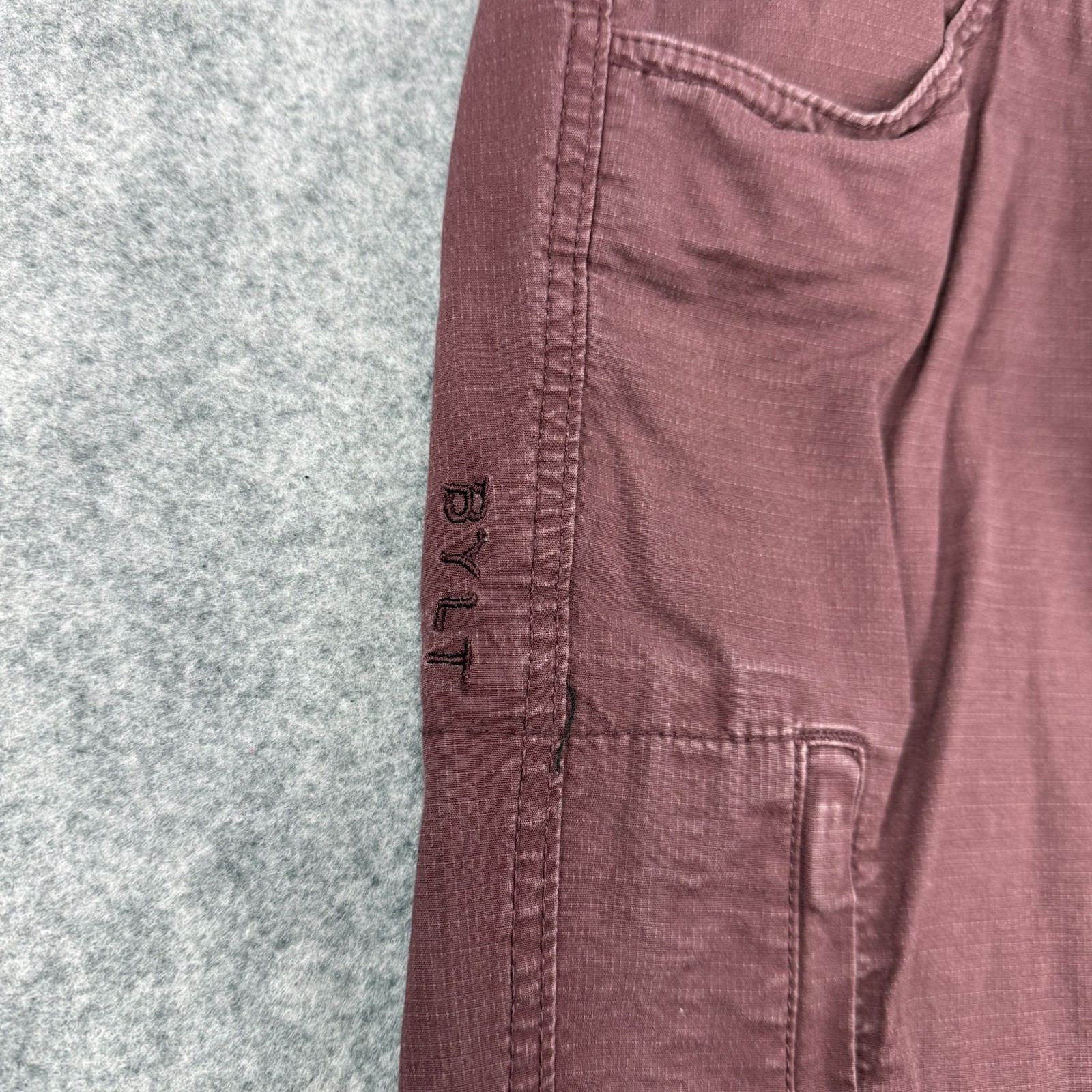 BYLT Weekender Red Maroon Drawstring Elastic Carg… - image 3