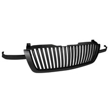 Fits 2003-2005 Chevy Silverado Avalanche Matte Black Vertical Front Hood Grille Fits 2003-2005 Chevy Silverado Avalanche Matte Black Vertical Front Hood Grille