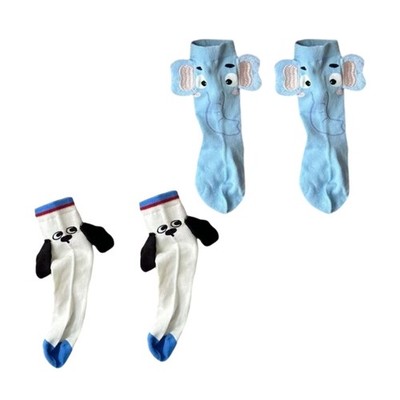 Lovely Elephant Dog Decorated Thigh Tall Stockings Flexible Polyester Fiber Wear