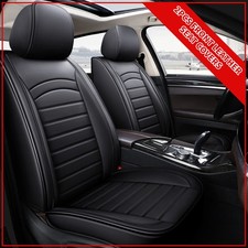 2-Pack Vordersitzbezüge Auto Leder Autositzbezüge Voll für Mercedes-Benz Schwarz