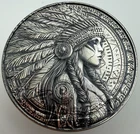 Native American Indian Woman - American Silver Eagle 1oz .999 Silver Dollar Coin