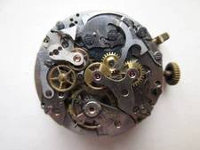 Landeron cal. 48 Swiss chronograph watch movement - running