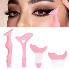 4Pcs Eyeliner Stencils, Silicone Winged Tip, Multifunctional Mascara Shield for