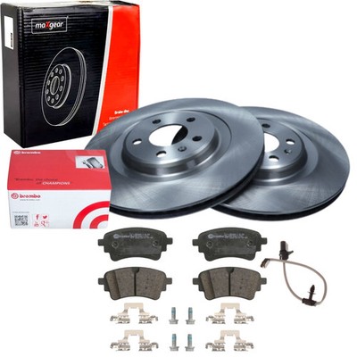 MAXGEAR Bremsscheiben 330mm BREMBO Beläge WAKO Hinten für AUDI A6 C8 A7 Q5 FYB