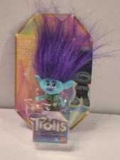 Trolls Band Together Branch Doll Blue, Purple Hair 5.5  Troll Mattel Dreamworlks